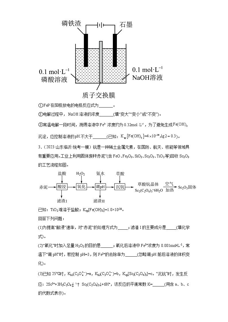 山东省临沂市2021届-2023届高考化学三年模拟(一模)按题型分类汇编-02非选择题第3页