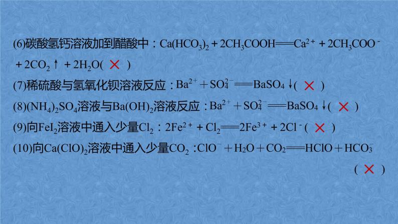 2023届高考化学二轮复习专题课件★★　离子方程式的书写及正误判断03