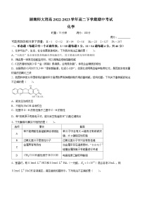 湖南省湖南师大附高2022-2023学年高二下学期期中考试化学试题（Word版含答案）