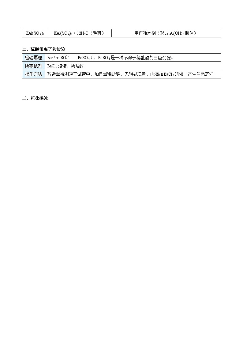 高中化学新教材同步必修第一册 第03讲 硫及其化合物(三)硫酸根离子的检验 含硫物质的转化(学生版)第2页