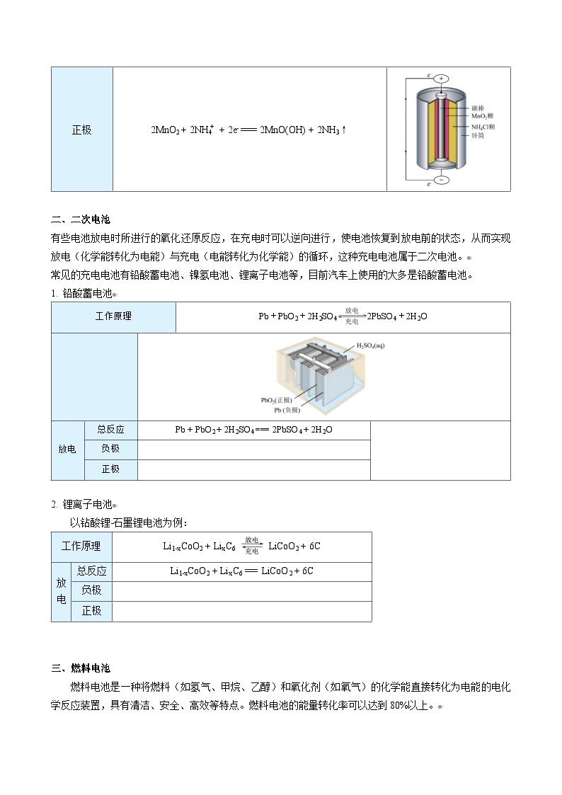 高中化学新教材同步必修第二册课件+讲义 第12讲 化学反应与能量变化（三）化学电池02