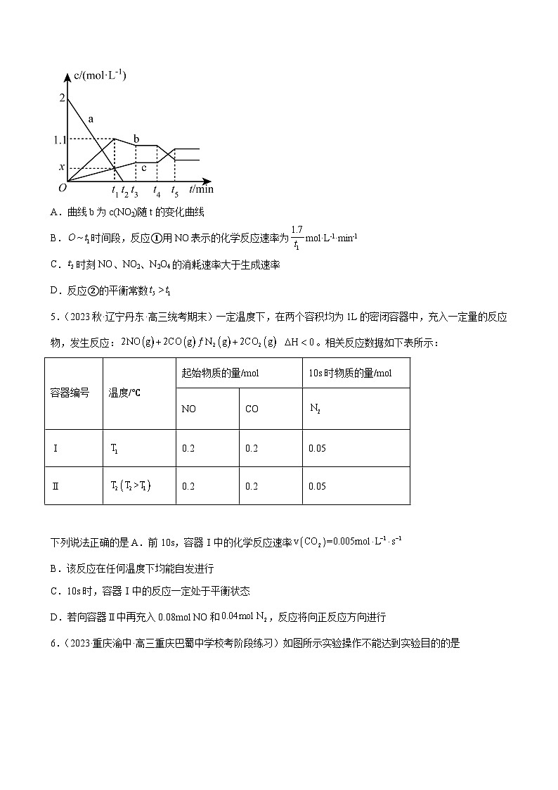 必刷题08 化学反应的速率与限度——【高考三轮冲刺】2023年高考化学考前20天冲刺必刷题(全国卷)(原卷版)第3页