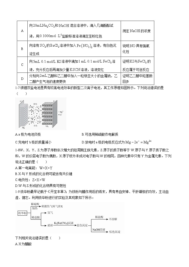 重庆市2022-2023学年高二下学期化学竞赛试题03