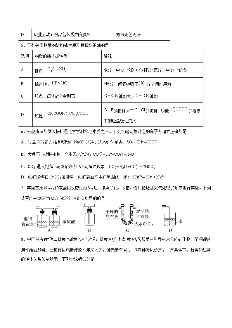 2023年高考化学冲刺模拟卷04(广东卷)(原卷版)第2页