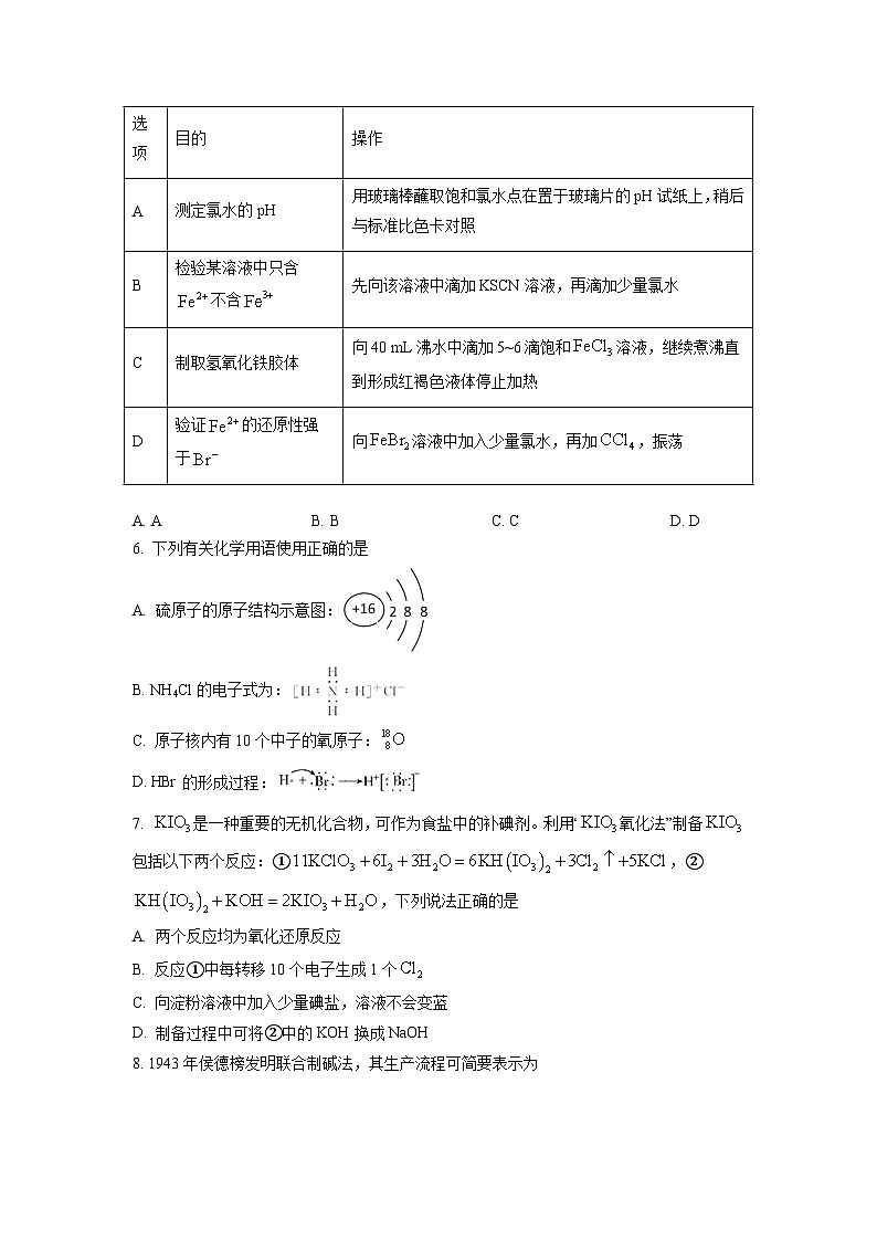 辽宁省抚顺市第一中学2022-2023学年高一上学期期末考试 化学 Word版试题第2页
