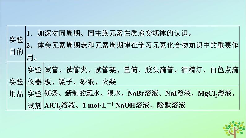 新教材2023年高中化学第4章物质结构元素周期律经典实验同周期同主族元素性质的递变课件新人教版必修第一册03