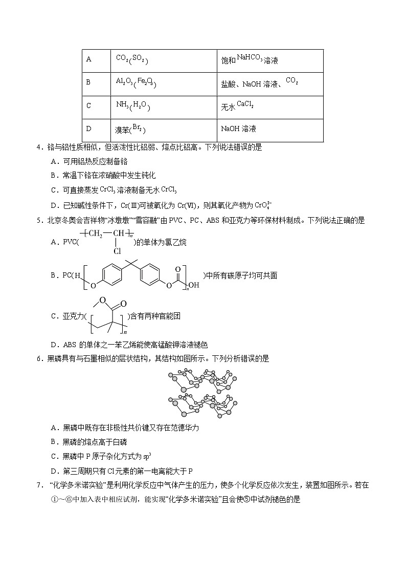 2023年高考押题预测卷02(山东卷)-化学(考试版)A4版第2页