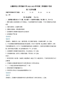安徽师范大学附属中学2022-2023学年高二化学下学期期中考试试题（Word版附解析）
