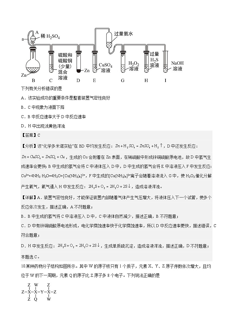 预测卷三(云南,安徽,黑龙江,山西,吉林五省通用)-2023年高考化学考前名校必杀题(全国卷)03