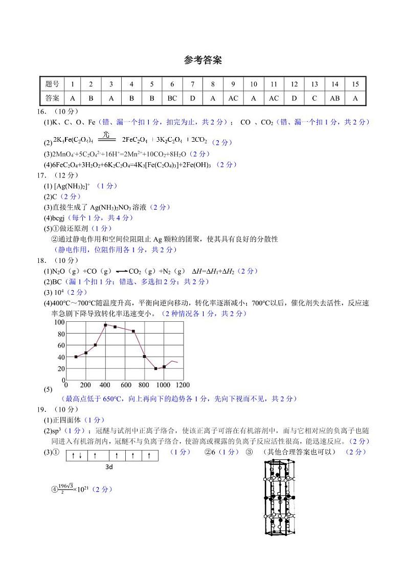 2023年5月21日第37届中国化学奥林匹克竞赛(江苏赛区)初赛试卷(PDF版含答案)01