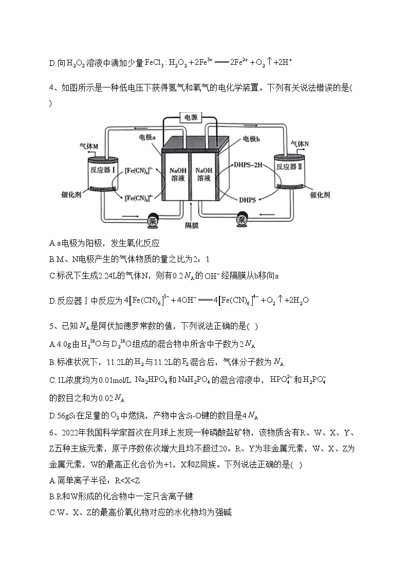贵州省2023届高三下学期3+3+3高考备考诊断性联考(三)化学试卷(含答案)第2页