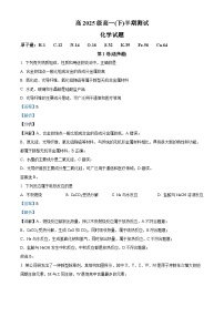 重庆市渝高中学2022-2023学年高一化学下学期期中考试试题（Word版附解析）