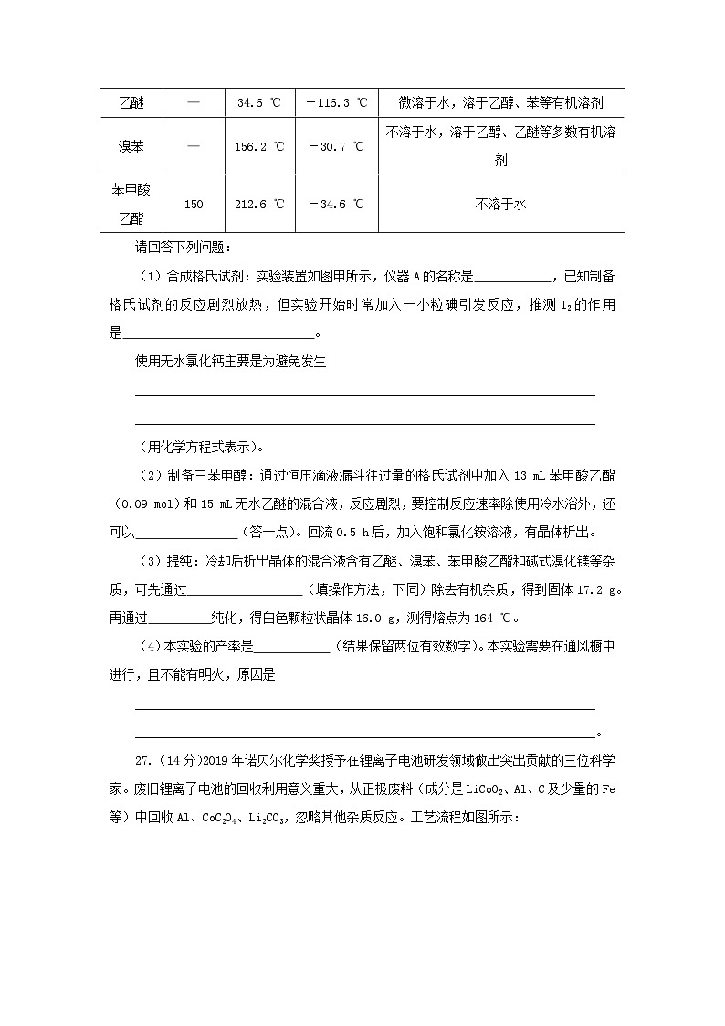 统考版2023高考化学二轮专题复习考前非选择题适应性训练训练六第2页
