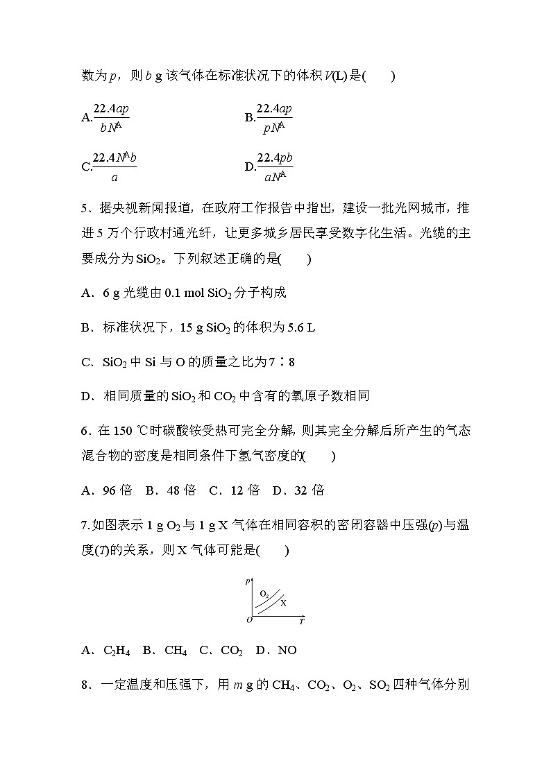 2024屆高考一輪復(fù)習(xí)化學(xué)課時練　第2練　物質(zhì)的量　氣體摩爾體積（含答案）第2頁