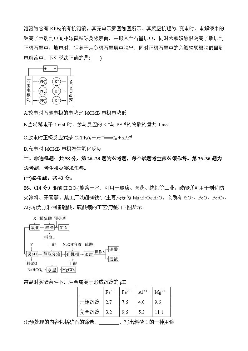 2023年高考化学考前“回头望”最后一卷(全国甲卷3)(含解析版)03
