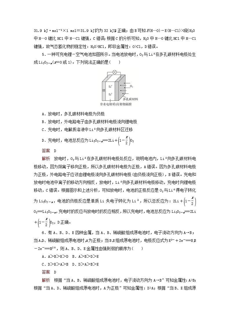 新教材2023年高中化学模块检测一新人教版选择性必修1第3页