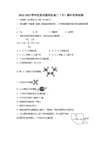 2022-2023学年北京市通州区高二（下）期中化学试卷-普通用卷