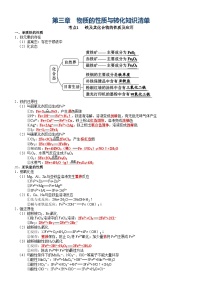 第3章 物质的性质与转化——【期末复习】高一化学单元复习知识点梳理（鲁科版2019必修第一册）