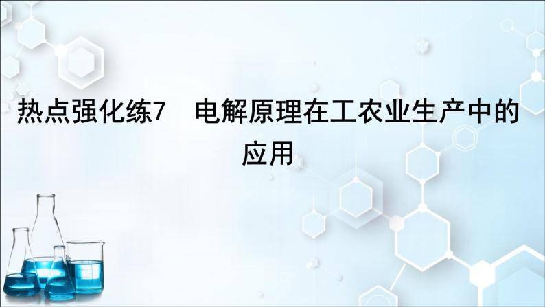 2024届高考化学一轮复习课件 第六章 化学反应与能量 热点强化练7 电解原理在工农业生产中的应用01