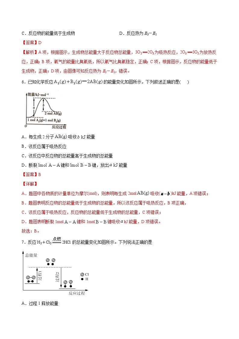 专题04 化学能与热能——2022-2023学年高一化学下学期期末专项突破学案（人教版2019必修第二册）03