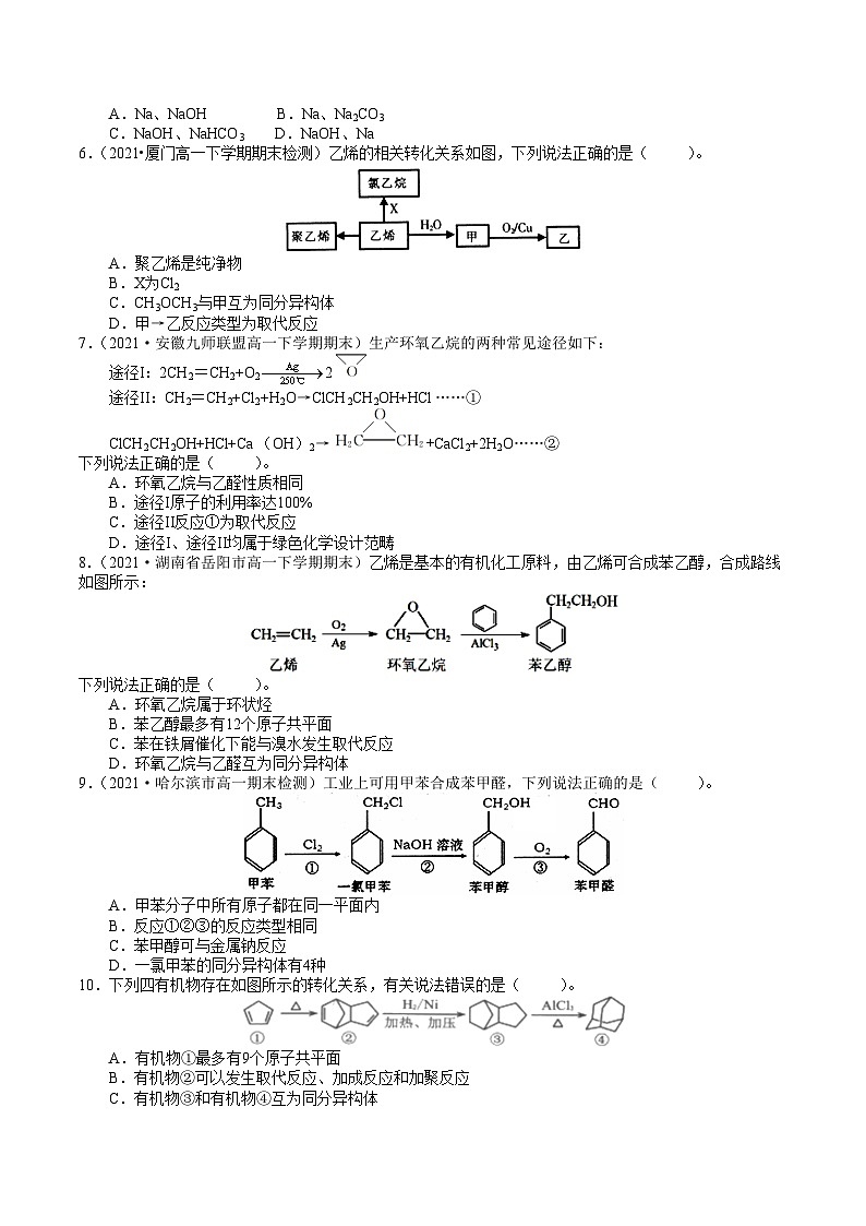 专题05 有机合成与推断题突破——高一化学下学期期末专项突破学案(鲁科版2019必修第二册)02