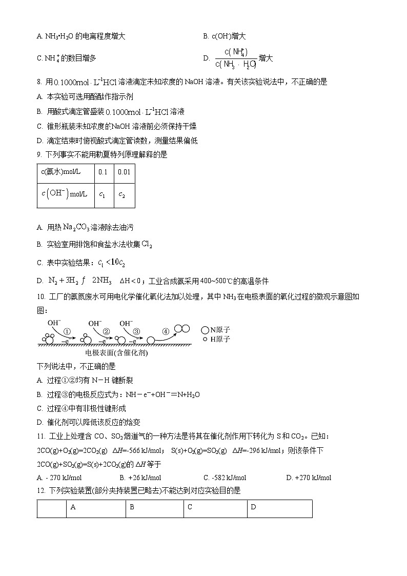 2022北京北师大二附中高二(上)期中化学(教师版)第2页