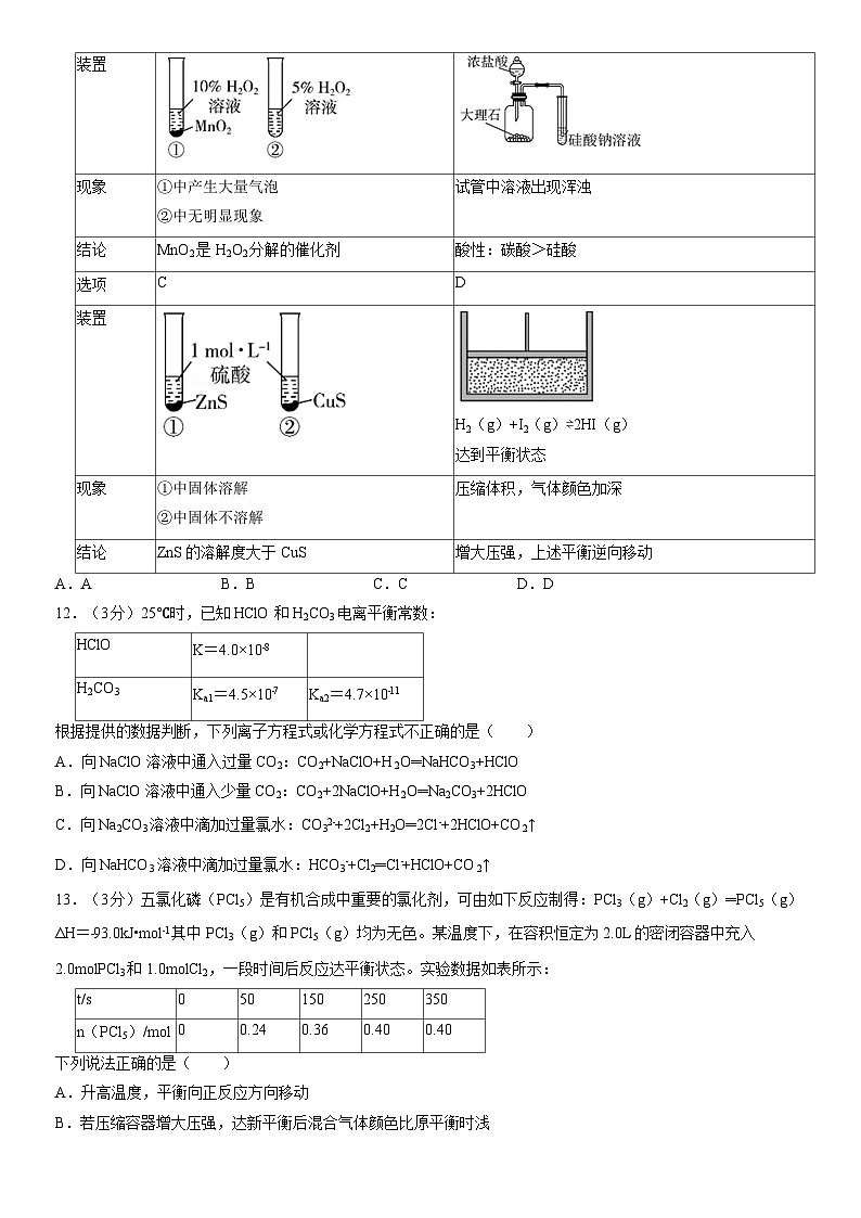 2021北京北师大实验中学高二(上)期中化学(教师版)第3页