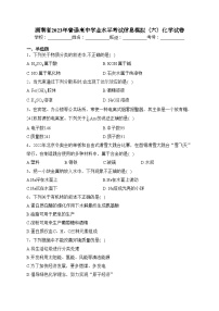 湖南省2023年普通高中学业水平考试信息模拟（六）化学试卷(含答案)