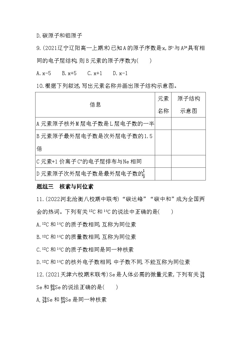 2023人教版高中化学必修第一册 第四章 物质结构 元素周期律 第1课时 原子结构 核素第3页