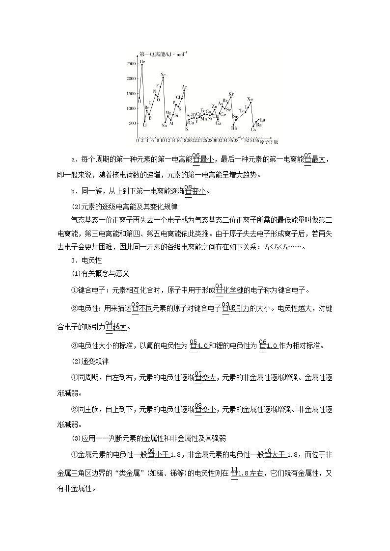 新教材2023年高中化学第一章原子结构与性质第二节原子结构与元素的性质第二课时元素周期律导学案新人教版选择性必修202