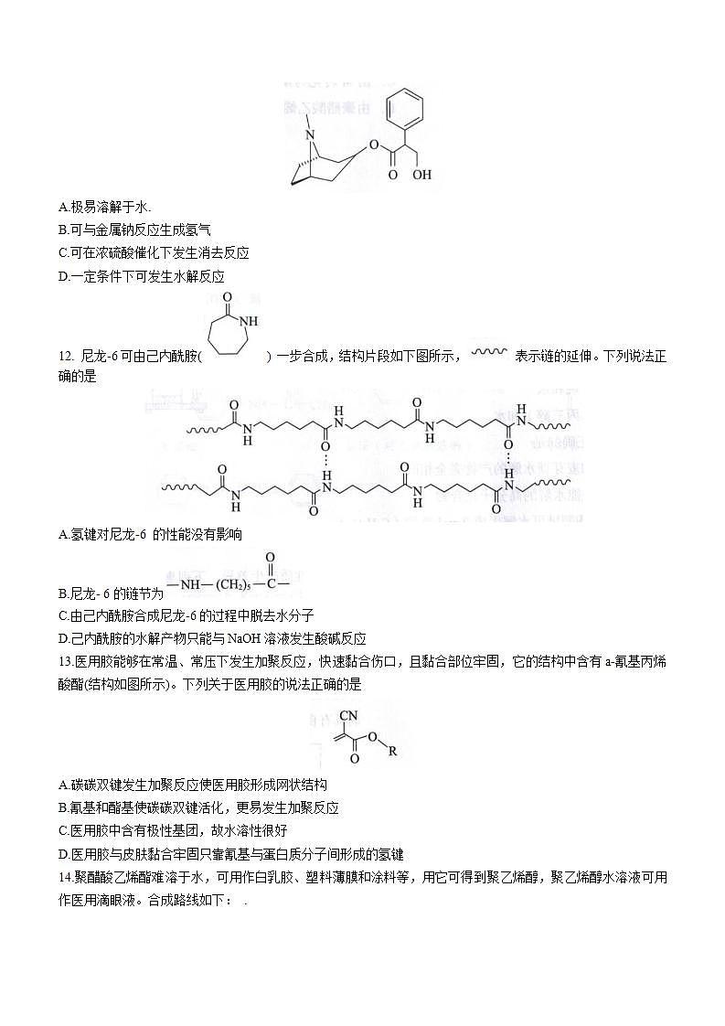 2022北京海淀区高二下学期期末考试化学试题含答案03