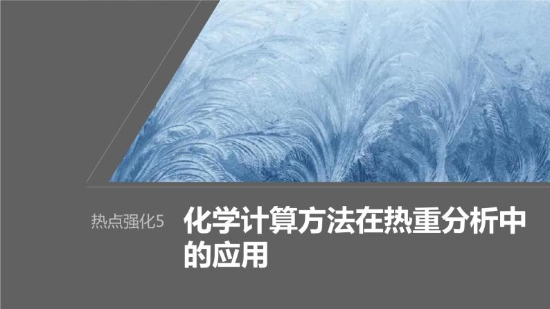 2024年高考化学一轮复习（新高考版） 第2章 热点强化5　化学计算方法在热重分析中的应用 课件01