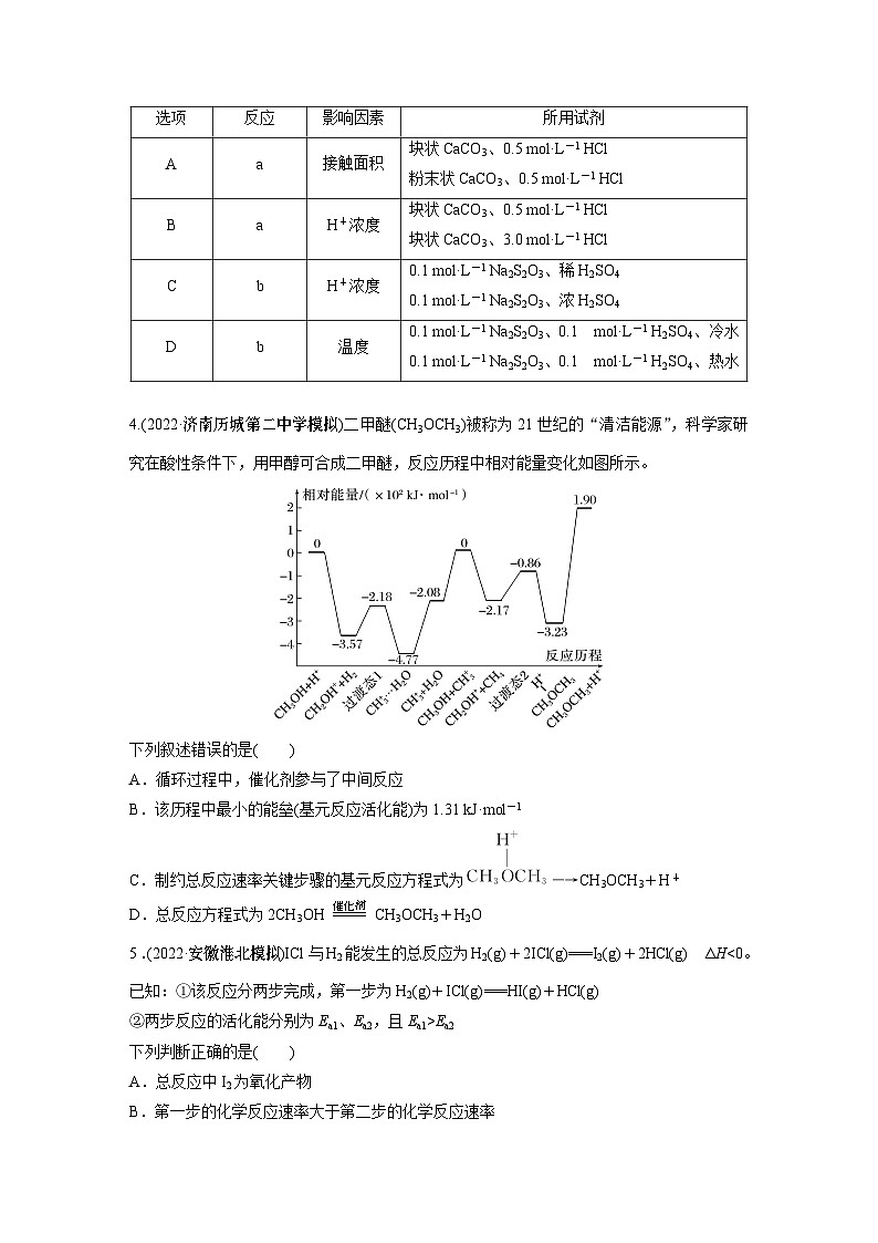 第8章 第45练 化学反应速率与反应历程第2页