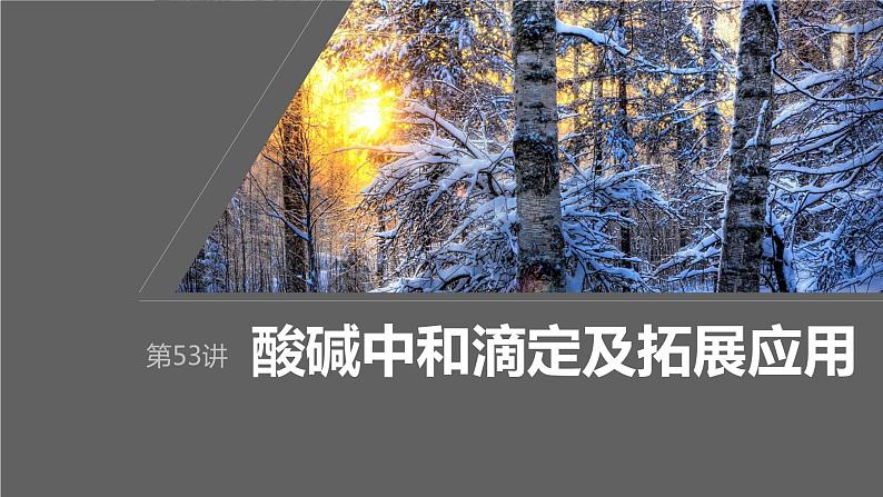 2024年高考化学一轮复习(新高考版) 第9章 第53讲 酸碱中和滴定及拓展应用 练习课件01