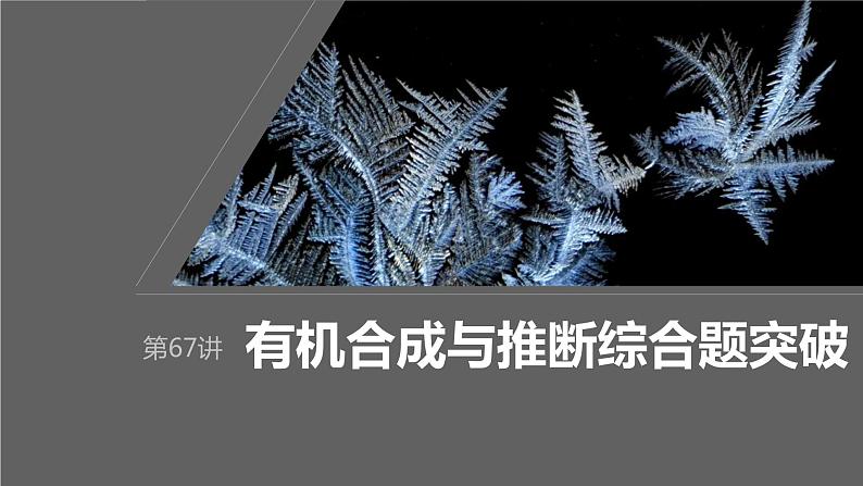 2024年高考化学一轮复习(新高考版) 第10章 第67讲 有机合成与推断综合题突破01