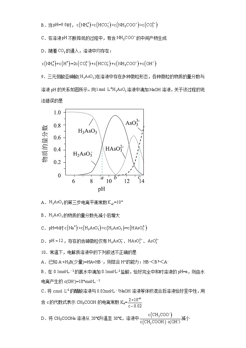 2024届高三化学一轮复习(小题训练)--盐类水解第3页