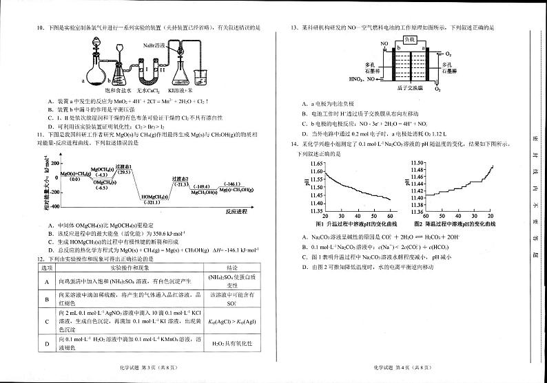 2023年安徽省合肥市高三一模化学试题第2页