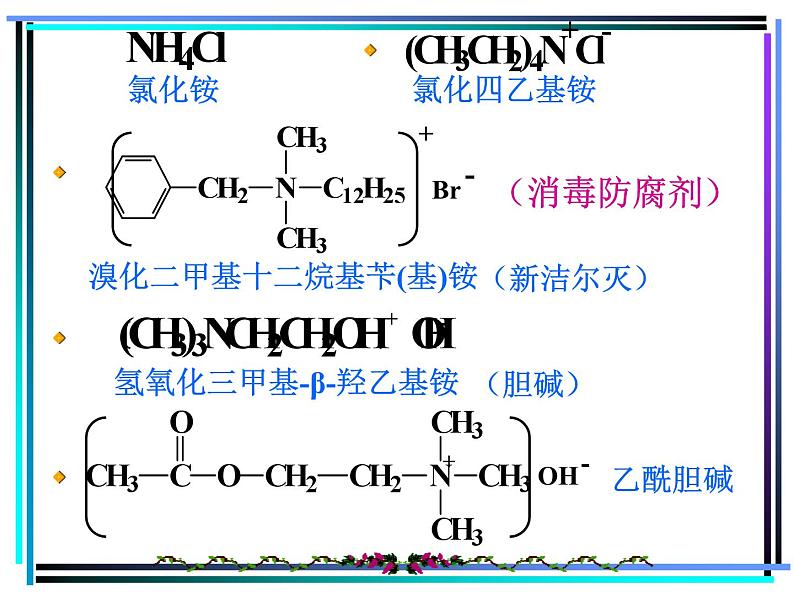 2021届苏高中化学竞赛理论辅导课件-有机化学(提升)12胺06