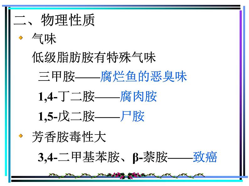 2021届苏高中化学竞赛理论辅导课件-有机化学(提升)12胺08