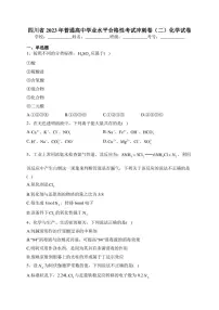 四川省2023年普通高中学业水平合格性考试冲刺卷（二）化学试卷(含答案)