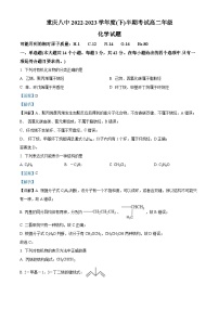 重庆市第八中学2022-2023学年高二化学下学期期中考试试题（Word版附解析）