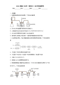 2024届高三化学一轮专题训练：化学实验探究