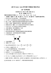 湖北省咸宁市2022-2023学年高一下学期期末考试化学试题(无答案)