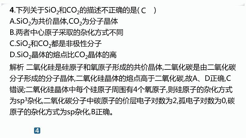 分层作业13 分子晶体与共价晶体第5页