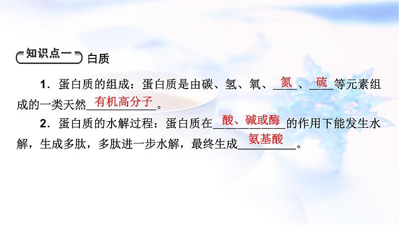 人教版高中化学必修第二册第7章第4节第2课时蛋白质 油脂教学课件第4页