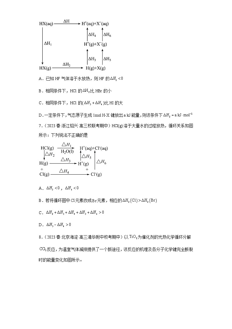 2024届高三新高考化学大一轮专题练习:化学反应热的计算第3页