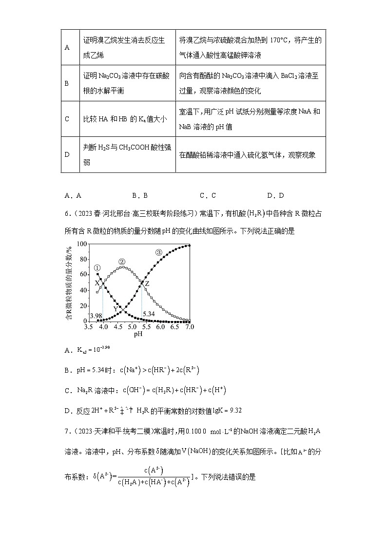2024届高三新高考化学大一轮专题练习:弱电解质的电离第3页