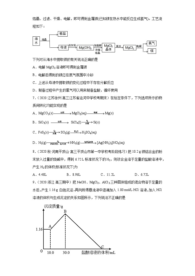 2024届高三新高考化学大一轮专题练习-镁及其化合物第2页