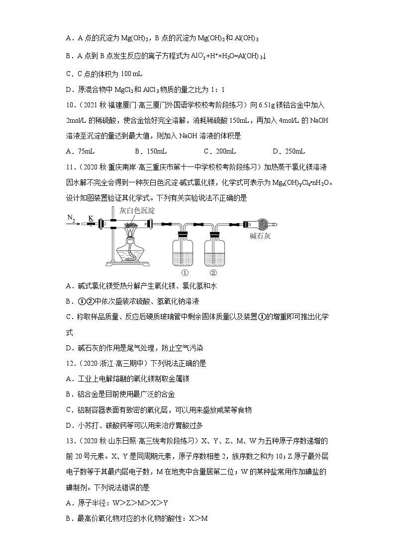 2024届高三新高考化学大一轮专题练习-镁及其化合物第3页
