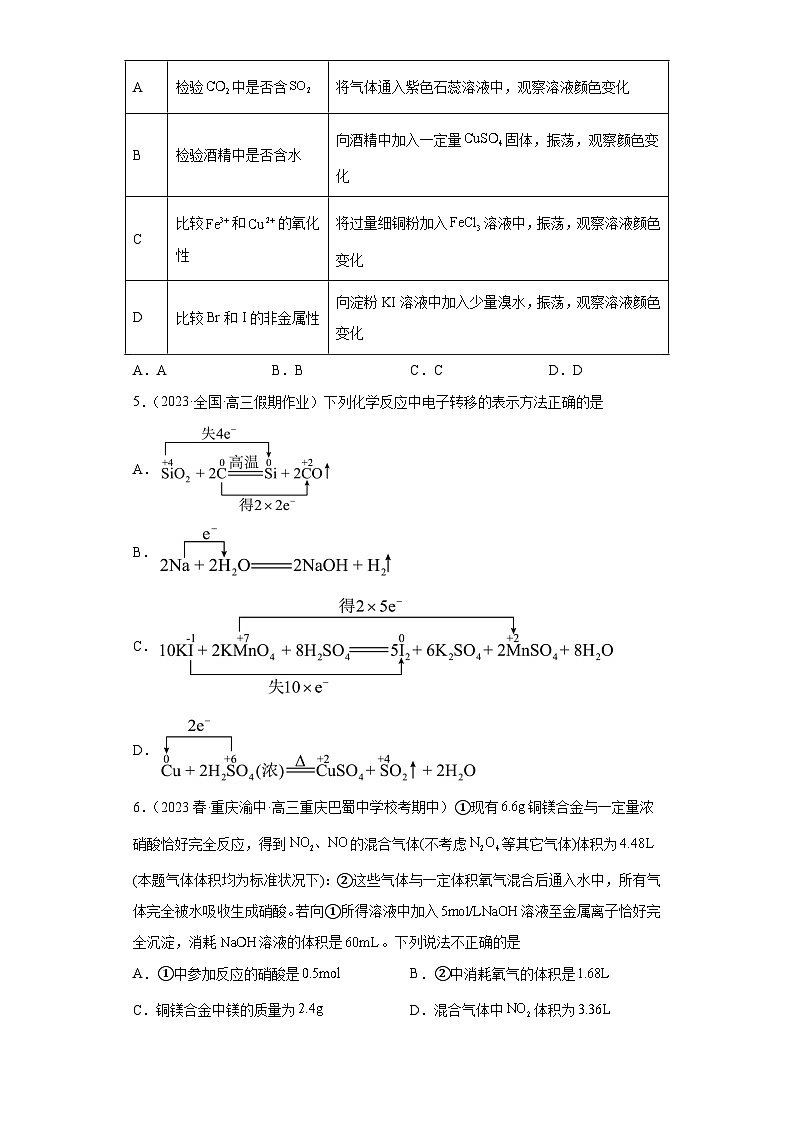 2024届高三新高考化学大一轮专题训练—氧化还原反应第2页
